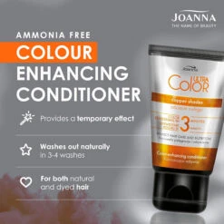 Joanna Ultra Color Copper Colouring Conditioner(Joanna Ultra Color Copper Colouring Conditioner) -Roxie Cosmetics Shop joanna ultra color colour enhacing conditioner cooper shades features