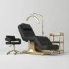 Manufakturo Saphir Version A Black – 4-Piece Beauty Studio Set: Luxury Bed, Chair, Lamp & Trolley(Manufakturo Saphir Version A Black 4 Piece Beauty Studio Set Luxury Bed Chair Lamp Trolley) -Roxie Cosmetics Shop manufakturo 4 piece salon furniture set saphir version a black