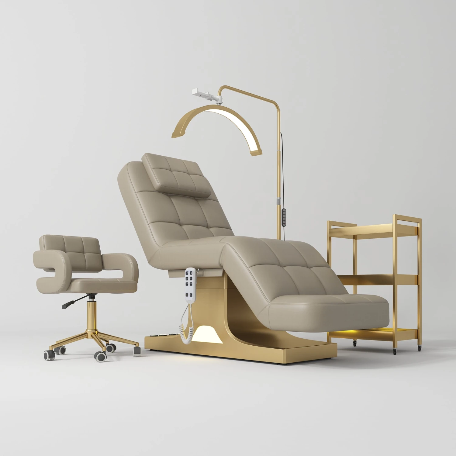 Manufakturo Saphir Version A Brown – 4-Piece Beauty Studio Set: Luxury Bed, Chair, Lamp & Trolley(Manufakturo Saphir Version A Brown 4 Piece Beauty Studio Set Luxury Bed Chair Lamp Trolley) 3 Manufakturo Saphir Version A Brown – 4-Piece Beauty Studio Set: Luxury Bed, Chair, Lamp & Trolley(Manufakturo Saphir Version A Brown 4 Piece Beauty Studio Set Luxury Bed Chair Lamp Trolley)