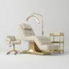 Manufakturo Saphir Version A Light Brown – 4-Piece Beauty Studio Set: Luxury Bed, Chair, Lamp & Trolley(Manufakturo Saphir Version A Light Brown 4 Piece Beauty Studio Set Luxury Bed Chair Lamp Trolley) -Roxie Cosmetics Shop manufakturo 4 piece salon furniture set saphir version a light brown