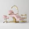 Manufakturo Saphir Version B Bare Blush – 4-Piece Beauty Studio Set: Luxury Bed, Chair, Lamp & Trolley(Manufakturo Saphir Version B Bare Blush 4 Piece Beauty Studio Set Luxury Bed Chair Lamp Trolley)
