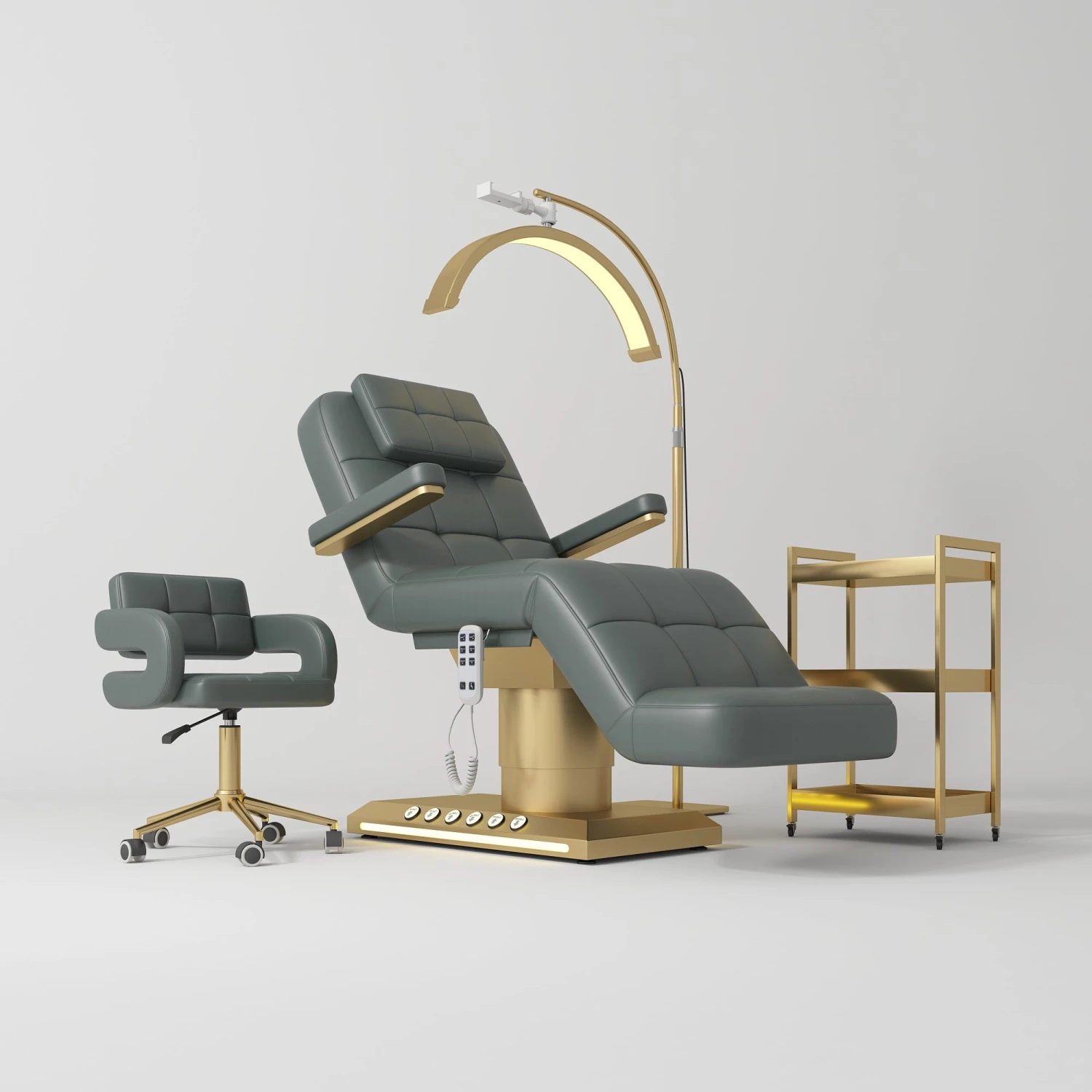 Manufakturo Saphir Version B Navy – 4-Piece Beauty Studio Set: Luxury Bed, Chair, Lamp & Trolley(Manufakturo Saphir Version B Navy 4 Piece Beauty Studio Set Luxury Bed Chair Lamp Trolley) 3 Manufakturo Saphir Version B Navy – 4-Piece Beauty Studio Set: Luxury Bed, Chair, Lamp & Trolley(Manufakturo Saphir Version B Navy 4 Piece Beauty Studio Set Luxury Bed Chair Lamp Trolley)