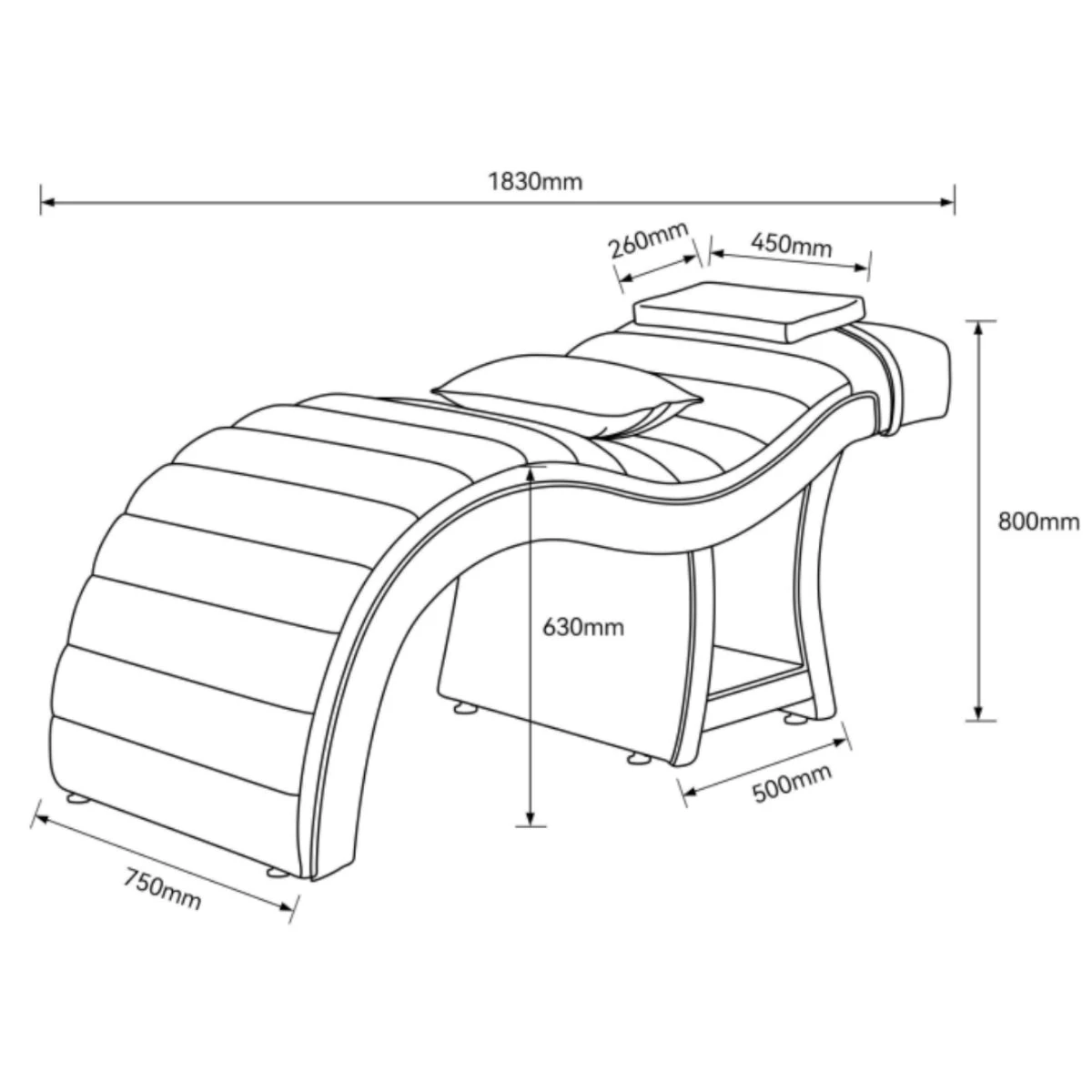 Manufakturo Luxe Eyelash Bed – Contoured Spa Couch With Towel Storage Cappuccino(Manufakturo Luxe Eyelash Bed Contoured Spa Couch With Towel Storage Cappuccino) 4 Manufakturo Luxe Eyelash Bed – Contoured Spa Couch With Towel Storage Cappuccino(Manufakturo Luxe Eyelash Bed Contoured Spa Couch With Towel Storage Cappuccino) - Image 2