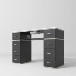 Manufakturo Manicure Table Crystal Touch With Build-in Dust Absorber Black(Manufakturo Manicure Table Crystal Touch With Build In Dust Absorber Black)