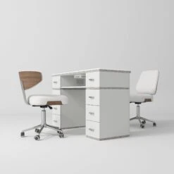 Manufakturo Manicure Crystal Touch Set- Table With Absorber & Two Chairs White(Manufakturo Manicure Crystal Touch Set Table With Absorber Two Chairs White)