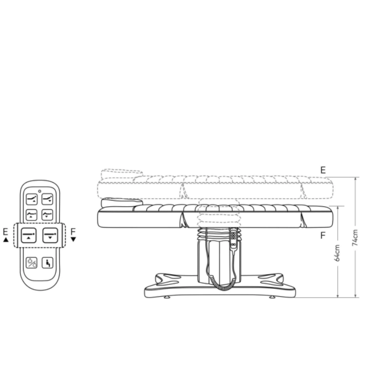 Manufakturo Grandeur Electric Lash Beauty Bed - 3 Motors Bare Blush(Manufakturo Grandeur Electric Lash Beauty Bed 3 Motors Bare Blush) 6 Manufakturo Grandeur Electric Lash Beauty Bed - 3 Motors Bare Blush(Manufakturo Grandeur Electric Lash Beauty Bed 3 Motors Bare Blush) - Image 4