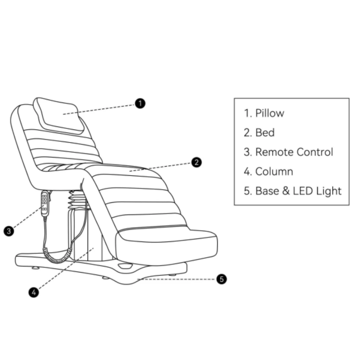 Manufakturo Grandeur Electric Lash Beauty Bed - 3 Motors Bare Blush(Manufakturo Grandeur Electric Lash Beauty Bed 3 Motors Bare Blush) 5 Manufakturo Grandeur Electric Lash Beauty Bed - 3 Motors Bare Blush(Manufakturo Grandeur Electric Lash Beauty Bed 3 Motors Bare Blush) - Image 3