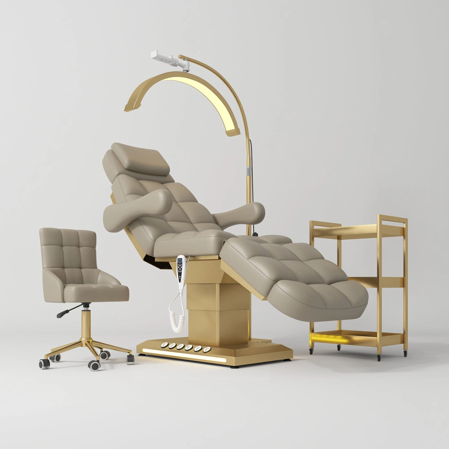 Manufakturo Orielle B Brown – 4-Piece Beauty Studio Set: Luxury Bed, Chair, Moonlight & Trolley(Manufakturo Orielle B Brown 4 Piece Beauty Studio Set Luxury Bed Chair Moonlight Trolley) 3 Manufakturo Orielle B Brown – 4-Piece Beauty Studio Set: Luxury Bed, Chair, Moonlight & Trolley(Manufakturo Orielle B Brown 4 Piece Beauty Studio Set Luxury Bed Chair Moonlight Trolley)