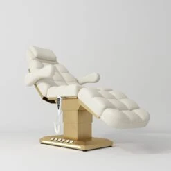 Manufakturo Orielle B Luxury Electric Beauty Bed - Hand & Foot Controls Creamy(Manufakturo Orielle B Luxury Electric Beauty Bed Hand Foot Controls Creamy)