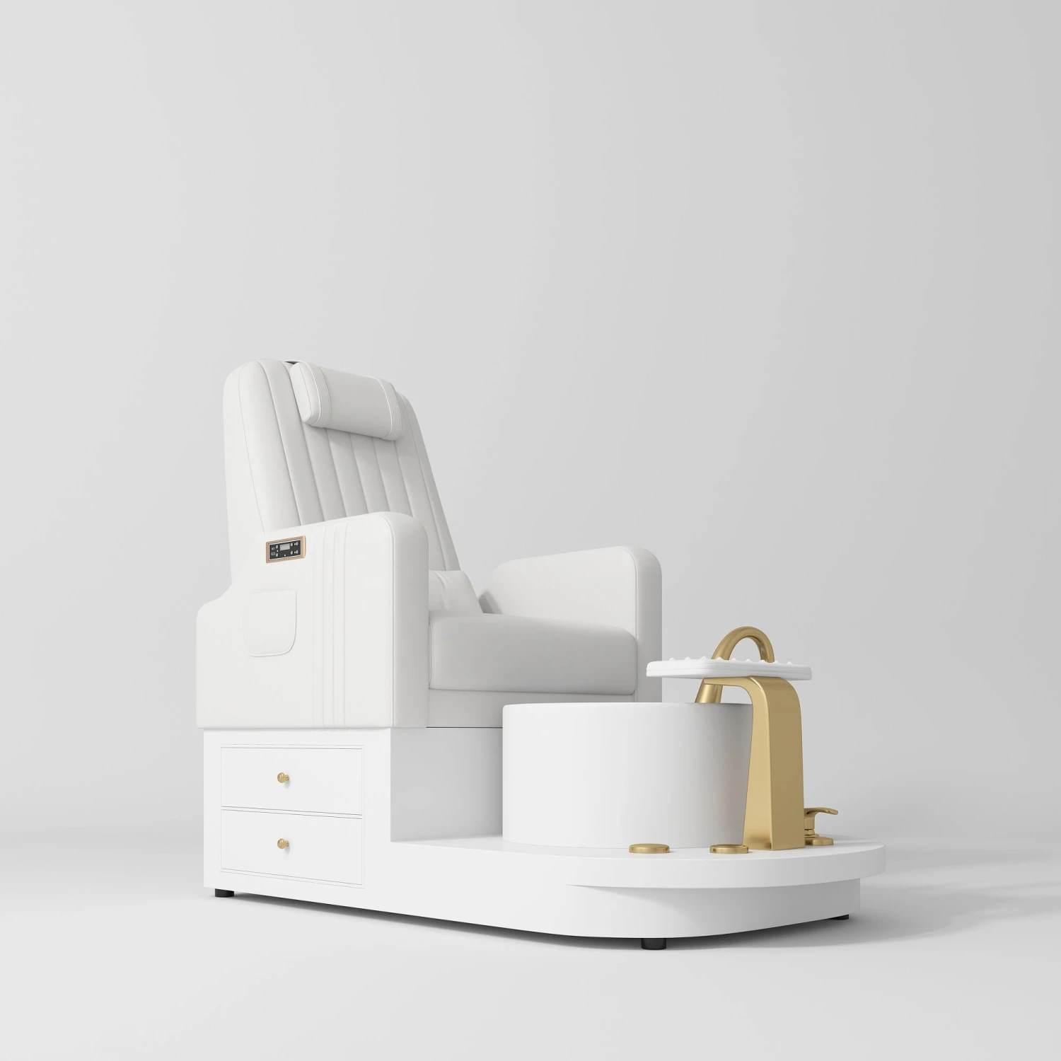 Manufakturo Noémie White Luxury Electric Pedicure Chair – Massage Backrest, Gold Tap, USB-C, Ceramic Basin(Manufakturo Noemie White Luxury Electric Pedicure Chair Massage Backrest Gold Tap Usb C Ceramic Basin) 3 Manufakturo Noémie White Luxury Electric Pedicure Chair – Massage Backrest, Gold Tap, USB-C, Ceramic Basin(Manufakturo Noemie White Luxury Electric Pedicure Chair Massage Backrest Gold Tap Usb C Ceramic Basin)
