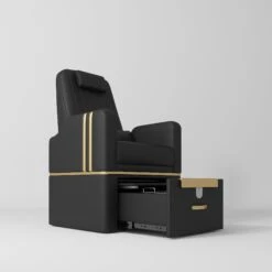 Manufakturo Perle Luxury Pedicure Chair – No Plumbing Required, Leather Upholstery Black(Manufakturo Perle Luxury Pedicure Chair No Plumbing Required Leather Upholstery Black)