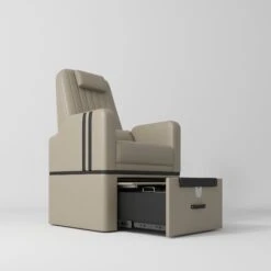 Manufakturo Perle Luxury Pedicure Chair – No Plumbing Required, Leather Upholstery Brown(Manufakturo Perle Luxury Pedicure Chair No Plumbing Required Leather Upholstery Brown)