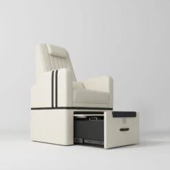 Manufakturo Perle Luxury Pedicure Chair – No Plumbing Required, Leather Upholstery Creamy(Manufakturo Perle Luxury Pedicure Chair No Plumbing Required Leather Upholstery Creamy)