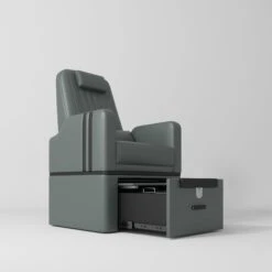 Manufakturo Perle Luxury Pedicure Chair – No Plumbing Required, Leather Upholstery Navy(Manufakturo Perle Luxury Pedicure Chair No Plumbing Required Leather Upholstery Navy)