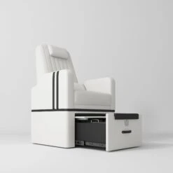 Manufakturo Perle Luxury Pedicure Chair – No Plumbing Required, Leather Upholstery White(Manufakturo Perle Luxury Pedicure Chair No Plumbing Required Leather Upholstery White)
