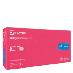 Mercator Nitrile Gloves Powder-Free Magenta(Mercator Nitrile Gloves Powder Free Magenta) -Roxie Cosmetics Shop mercator gloves magenta m
