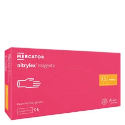 Mercator Nitrile Gloves Powder-Free Magenta(Mercator Nitrile Gloves Powder Free Magenta)