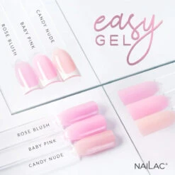 NaiLac EasyGel Nail Builder UV/LED Rose Blush(Nailac Easy Gel Nail Builder Uv Led Rose Blush) -Roxie Cosmetics Shop nailac easygel nail gel rose blush 15g collection shades roxie cosmetics