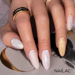 NaiLac Hybrid UV/LED Top Flash Gold(Nailac Hybrid Uv Led Top Flash Gold) -Roxie Cosmetics Shop nailac flash gold top gold uv led 7ml glitter nails styling