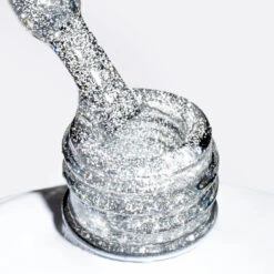 NaiLac Hybrid UV/LED Top Flash Silver(Nailac Hybrid Uv Led Top Flash Silver) -Roxie Cosmetics Shop nailac flash gold top silver uv led glitter top no wipe