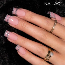 NaiLac Hybrid UV/LED Top Flash Silver(Nailac Hybrid Uv Led Top Flash Silver) -Roxie Cosmetics Shop nailac flash gold top silver uv led glitter top no wipe nail styling