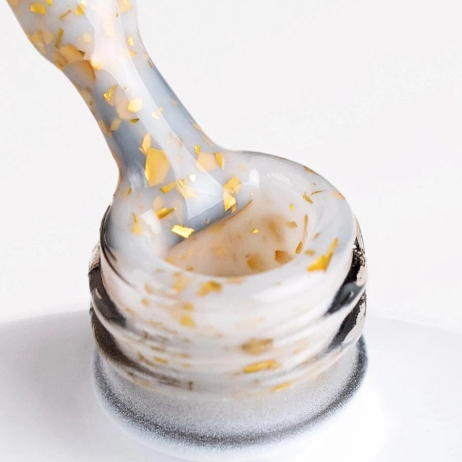 NaiLac Hybrid UV/LED Glammy Rubber Base Milk & Gold(Nailac Hybrid Uv Led Glammy Rubber Base Milk Gold) 5 NaiLac Hybrid UV/LED Glammy Rubber Base Milk & Gold(Nailac Hybrid Uv Led Glammy Rubber Base Milk Gold) - Image 3