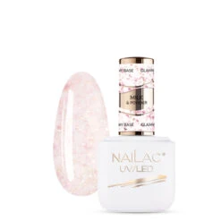 NaiLac Hybrid UV/LED Glammy Rubber Base Milk & Powder(Nailac Hybrid Uv Led Glammy Rubber Base Milk Powder)