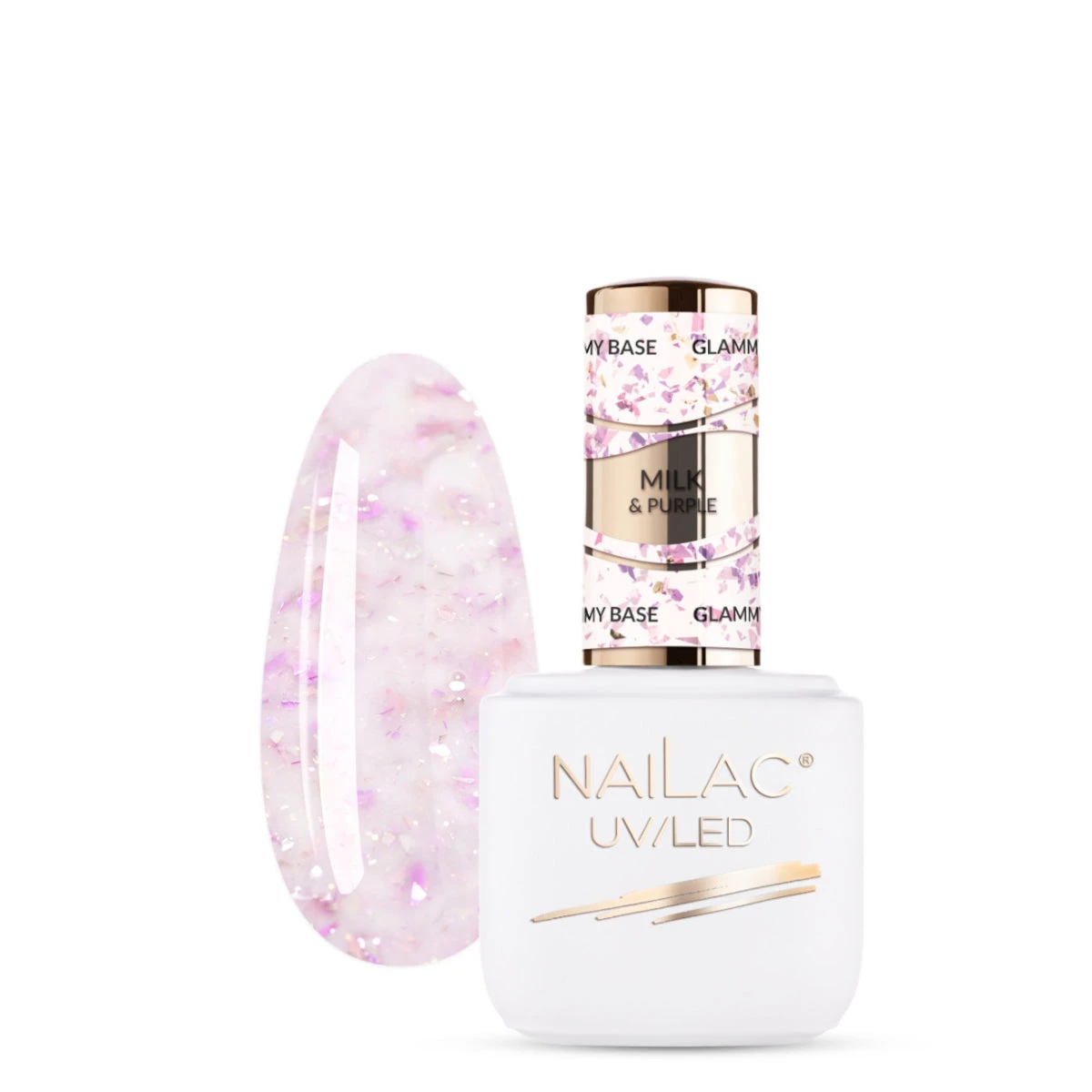 NaiLac Hybrid UV/LED Glammy Rubber Base Milk & Purple(Nailac Hybrid Uv Led Glammy Rubber Base Milk Purple) 3 NaiLac Hybrid UV/LED Glammy Rubber Base Milk & Purple(Nailac Hybrid Uv Led Glammy Rubber Base Milk Purple)