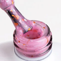 NaiLac Hybrid UV/LED Glammy Rubber Base Pink(Nailac Hybrid Uv Led Glammy Rubber Base Pink) -Roxie Cosmetics Shop nailac glammy rubber base pink 7ml flakes