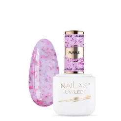 NaiLac Hybrid UV/LED Glammy Rubber Base Purple(Nailac Hybrid Uv Led Glammy Rubber Base Purple)