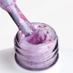 NaiLac Hybrid UV/LED Glammy Rubber Base Purple(Nailac Hybrid Uv Led Glammy Rubber Base Purple) -Roxie Cosmetics Shop nailac glammy rubber base purple flakes