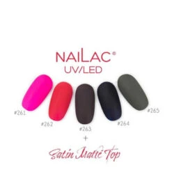 NaiLac Hybrid UV/LED Top Satin Matté 004(Nailac Hybrid Uv Led Top Satin Matte 004) -Roxie Cosmetics Shop nailac hybrid top uv led 004 Satin Matte 7ml nails