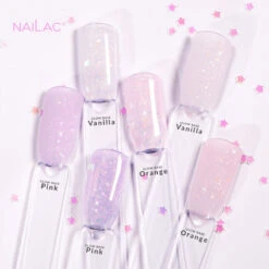 NaiLac Hybrid UV/LED Rubber Base Glow Orange(Nailac Hybrid Uv Led Rubber Base Glow Orange) -Roxie Cosmetics Shop nailac nails base hema free rubber base glow base orange collection roxie cosmetics