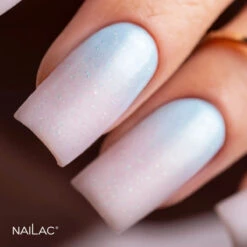 NaiLac Hybrid UV/LED Top OpalX Blush Holo(Nailac Hybrid Uv Led Top Opalx Blush Holo) -Roxie Cosmetics Shop nailac opalX top no wipe uv led blush holo nails roxie cosmetics