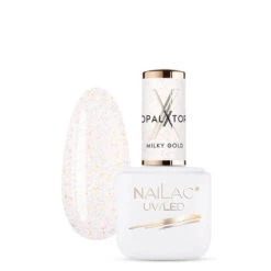 NaiLac Hybrid UV/LED Top OpalX Milky Gold(Nailac Hybrid Uv Led Top Opalx Milky Gold)