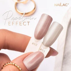 Nailac UV/LED Gel Nail Polish Porcelain Effect 02(Nailac Uv Led Gel Nail Polish Porcelain Effect 02) -Roxie Cosmetics Shop nailac porcelain cat eye 02 hybrid gel polish nail style glitter collection