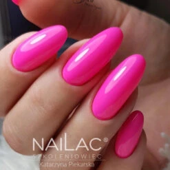 NaiLac UV/LED Gel Nail Polish 218(Nailac Uv Led Gel Nail Polish 218) -Roxie Cosmetics Shop nailac uv led hybrid gel nail polish 218 Pink neon nails styling