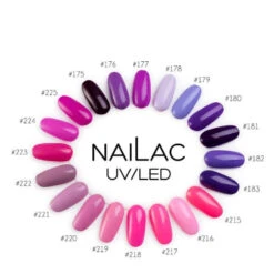 NaiLac UV/LED Gel Nail Polish 222(Nailac Uv Led Gel Nail Polish 222) -Roxie Cosmetics Shop nailac uv led hybrid gel nail polish 222 violet nails swatches