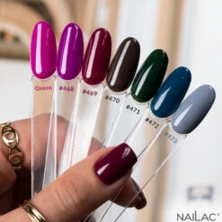 NaiLac UV/LED Gel Nail Polish 469(Nailac Uv Led Gel Nail Polish 469) -Roxie Cosmetics Shop nailac uv led hybrid gel nail polish 469 collection autumn red shade nails swatches