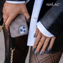 NaiLac UV/LED Gel Nail Polish 473(Nailac Uv Led Gel Nail Polish 473) -Roxie Cosmetics Shop nailac uv led hybrid gel nail polish 473 gray collection autum nails styling