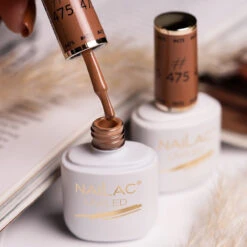 NaiLac UV/LED Gel Nail Polish 475(Nailac Uv Led Gel Nail Polish 475) -Roxie Cosmetics Shop nailac uv led hybrid gel nail polish 475 brown nails roxie cosmetics