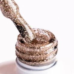 NaiLac UV/LED Gel Nail Polish 480(Nailac Uv Led Gel Nail Polish 480) 9 NaiLac UV/LED Gel Nail Polish 480(Nailac Uv Led Gel Nail Polish 480) -Roxie Cosmetics Shop nailac uv led hybrid gel nail polish 480 gold glitter swatch roxie cosmetics