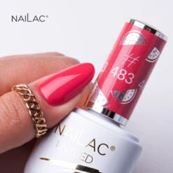 NaiLac UV/LED Gel Nail Polish 483(Nailac Uv Led Gel Nail Polish 483) -Roxie Cosmetics Shop nailac uv led hybrid gel nail polish 483 pink nails