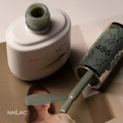 NaiLac UV/LED Gel Nail Polish 486(Nailac Uv Led Gel Nail Polish 486) -Roxie Cosmetics Shop nailac uv led hybrid gel nail polish 486 green nails shade