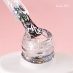 Nailac Jelly Bottle Gel Bling Confetti(Nailac Jelly Bottle Gel Bling Confetti) -Roxie Cosmetics Shop nailac uv led jelly bottle base bling confetti colour roxie cosmetics