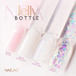 Nailac Jelly Bottle Gel Bling Milky Way(Nailac Jelly Bottle Gel Bling Milky Way) -Roxie Cosmetics Shop nailac uv led jelly bottle base bling milky way nails collection roxie cosmetics
