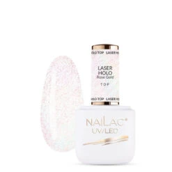 NaiLac Hybrid UV/LED Top Laser Holo Rose Gold(Nailac Hybrid Uv Led Top Laser Holo Rose Gold)