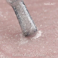 NaiLac Hybrid UV/LED Rubber Base Vintage(Nailac Hybrid Uv Led Rubber Base Vintage) -Roxie Cosmetics Shop nailac uv led rubber base vintage swatch nail roxie cosmetics