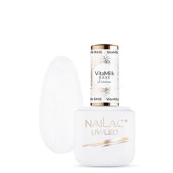 NaiLac Hybrid UV/LED Shimmer VitaMilk Base(Nailac Hybrid Uv Led Shimmer Vitamilk Base)