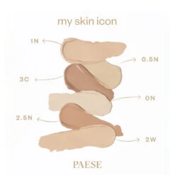 Paese My Skin Icon Mattifying Foundation(Paese My Skin Icon Mattifying Foundation) -Roxie Cosmetics Shop paese my skin icon mattifying foundation swatch roxie cosmetics